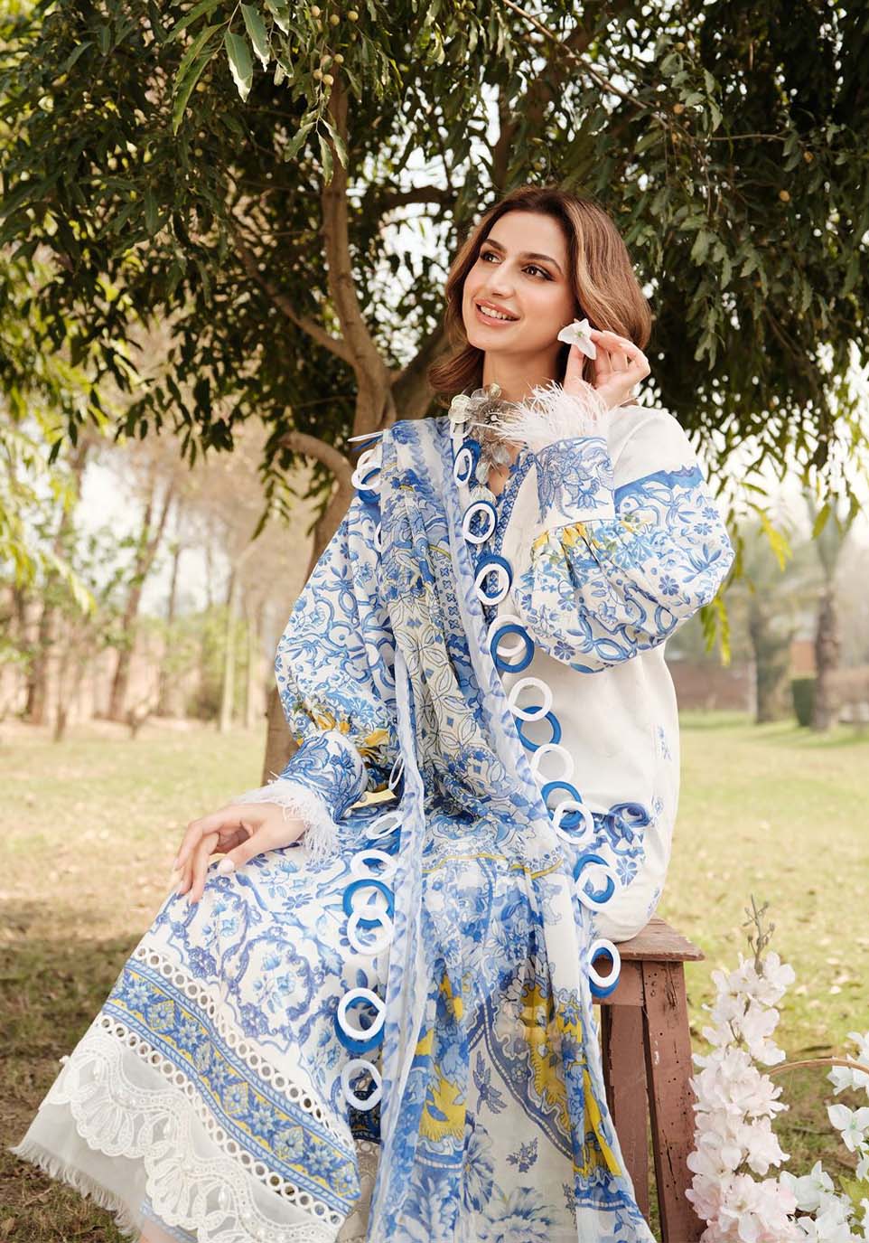 Zarqash | Luxe Lawn 24 | ZQ 7 by Zarqash - Designer Dress - Type: Ladies Clothes - Available at Libayah - 100% Original
