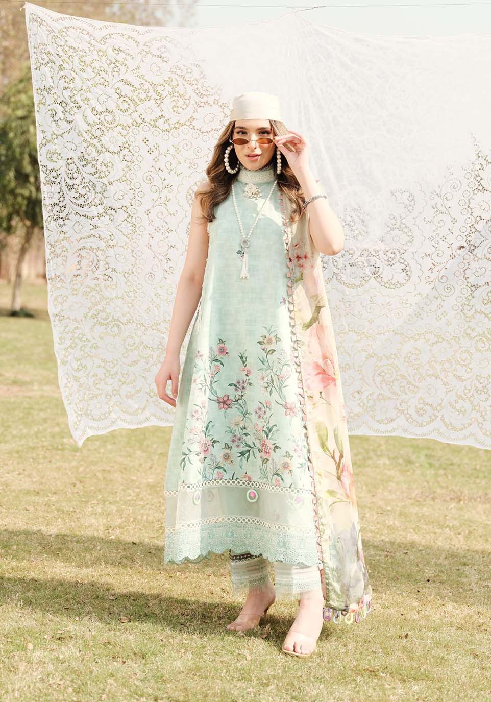 Zarqash | Luxe Lawn 24 | ZQ 8 by Zarqash - Designer Dress - Type: Ladies Clothes - Available at Libayah - 100% Original