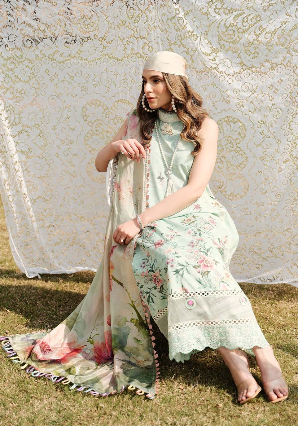 Zarqash | Luxe Lawn 24 | ZQ 8 by Zarqash - Designer Dress - Type: Ladies Clothes - Available at Libayah - 100% Original