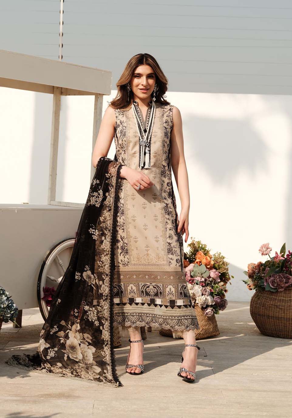 Zarqash | Luxe Lawn 24 | ZQ 1 by Zarqash - Designer Dress - Type: Ladies Clothes - Available at Libayah - 100% Original