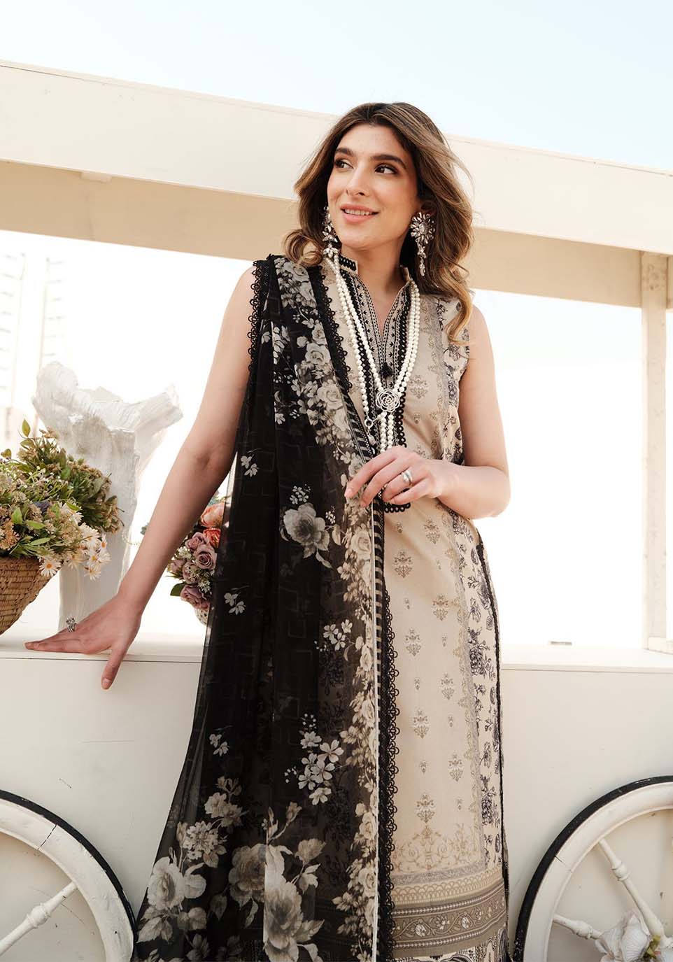 Zarqash | Luxe Lawn 24 | ZQ 1 by Zarqash - Designer Dress - Type: Ladies Clothes - Available at Libayah - 100% Original