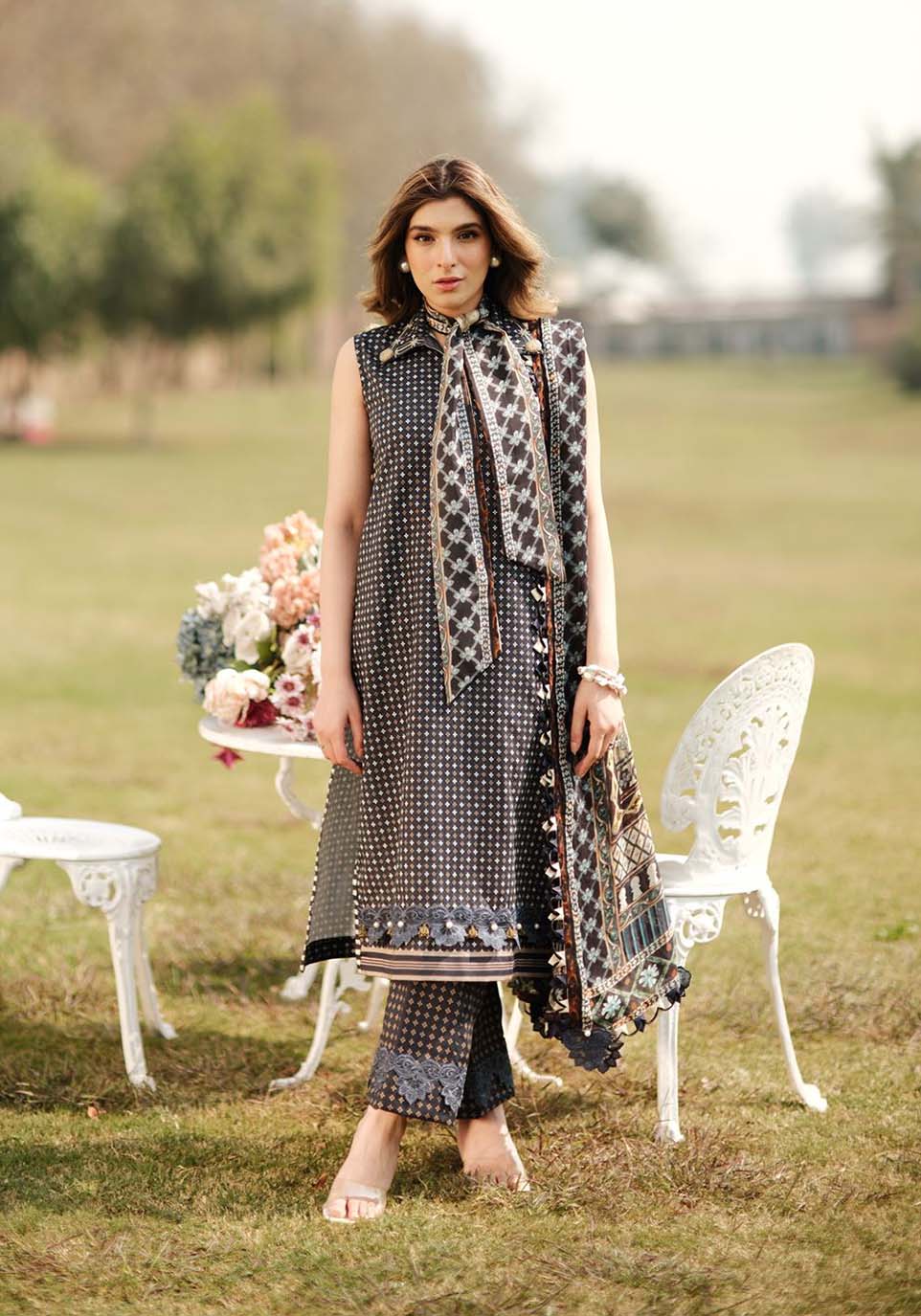 Zarqash | Luxe Lawn 24 | ZQ 2 by Zarqash - Designer Dress - Type: Ladies Clothes - Available at Libayah - 100% Original