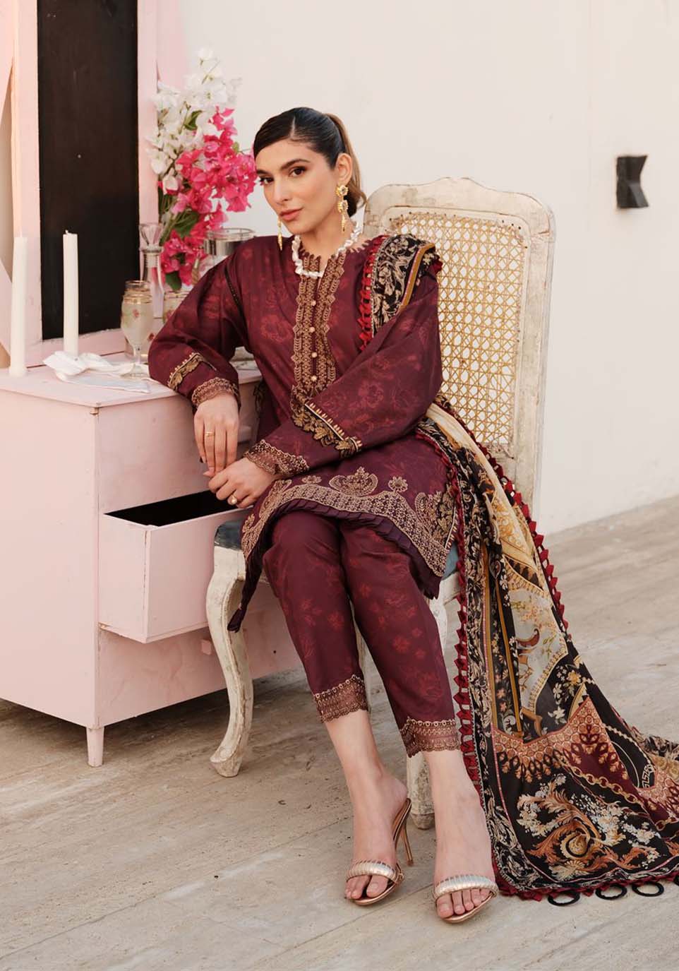Zarqash | Luxe Lawn 24 | ZQ 6 by Zarqash - Designer Dress - Type: Ladies Clothes - Available at Libayah - 100% Original