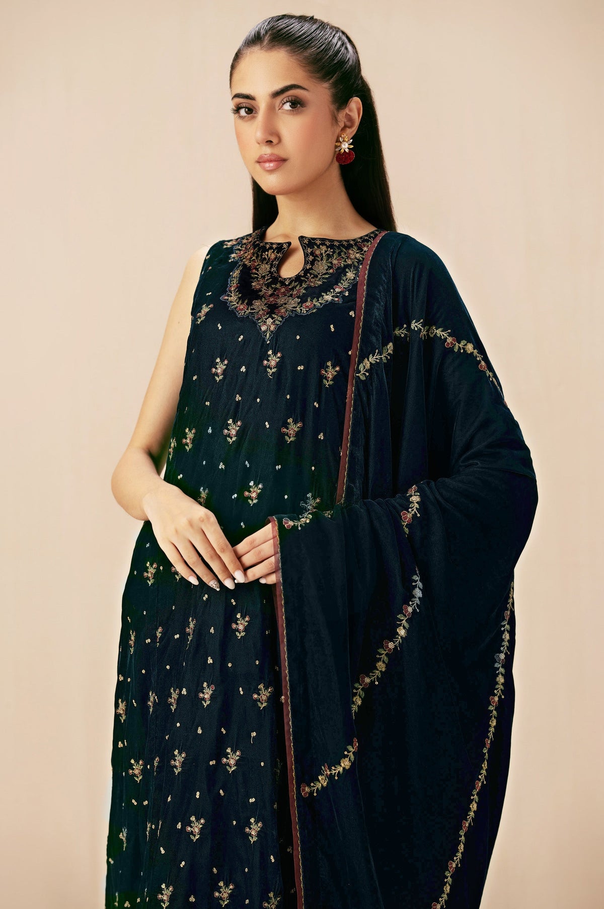 Zeen | Winter Collection | Velvet 24 by Zeen - Designer Dress - Type: Ladies Clothes - Available at Libayah - 100% Original