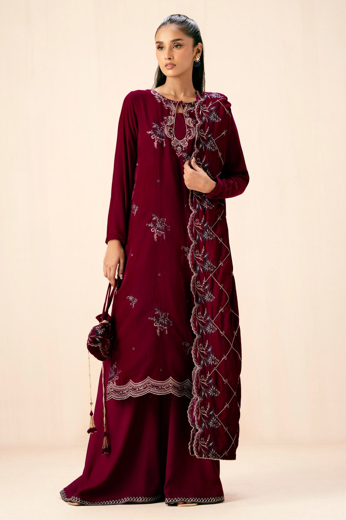Zeen | Winter Collection | Velvet 25 by Zeen - Designer Dress - Type: Ladies Clothes - Available at Libayah - 100% Original
