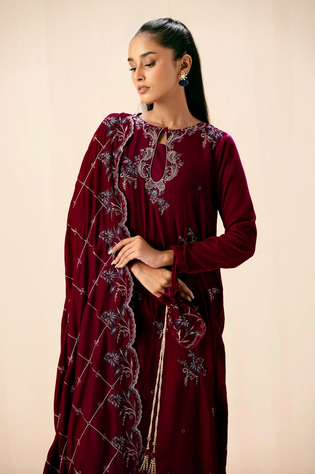 Zeen | Winter Collection | Velvet 25 by Zeen - Designer Dress - Type: Ladies Clothes - Available at Libayah - 100% Original
