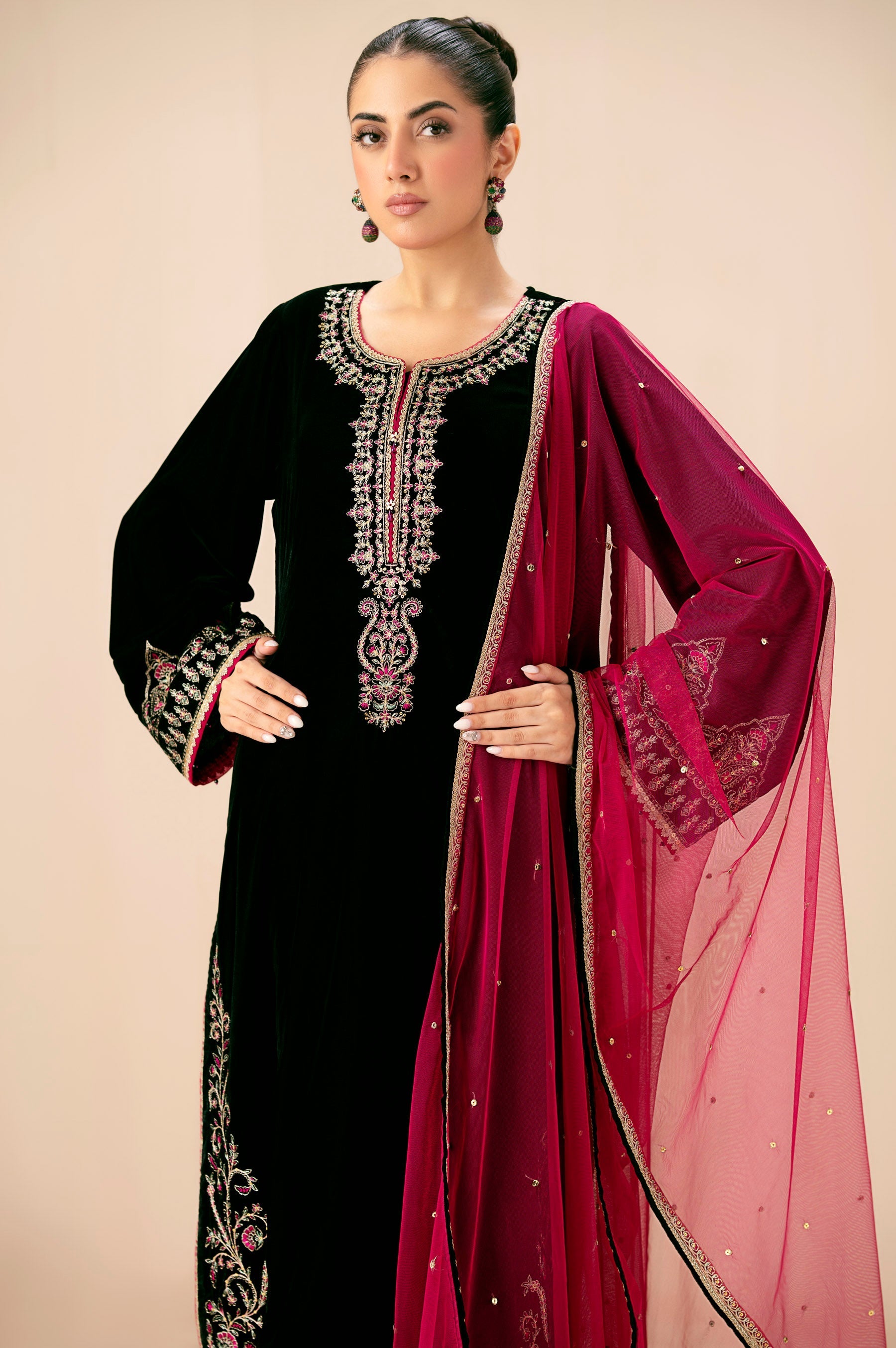 Zeen | Winter Collection | Velvet 28 by Zeen - Designer Dress - Type: Ladies Clothes - Available at Libayah - 100% Original