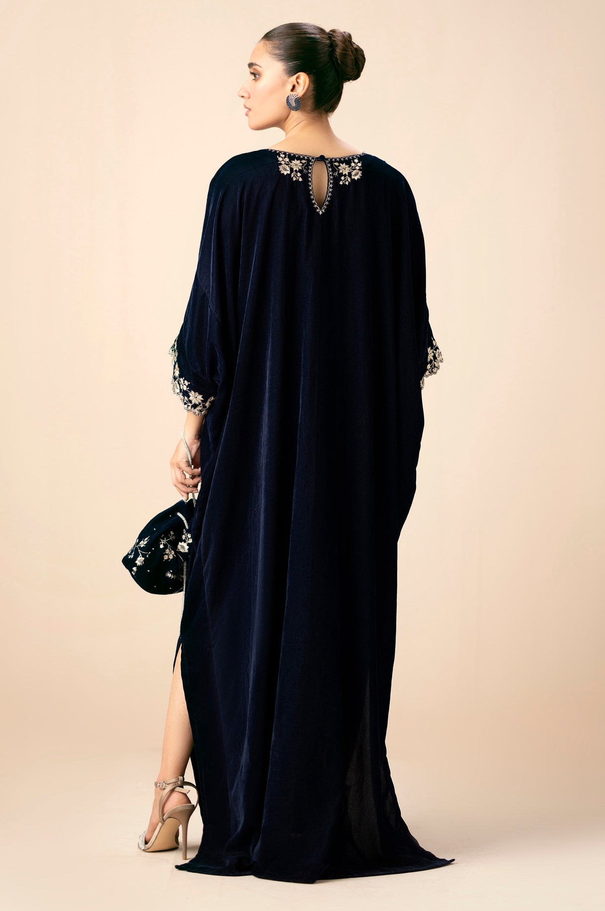 Zeen | Winter Collection | Velvet Kaftan 02 by Zeen - Designer Dress - Type: Ladies Clothes - Available at Libayah - 100% Original