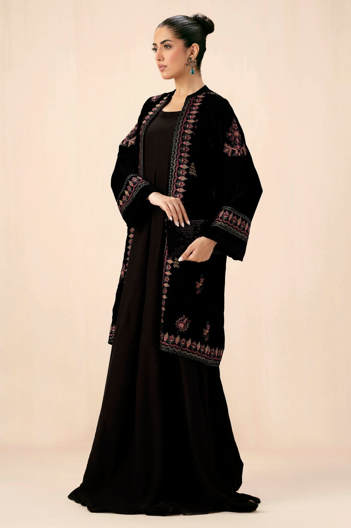 Zeen | Winter Collection | Velvet Jacket 03 by Zeen - Designer Dress - Type: Ladies Clothes - Available at Libayah - 100% Original