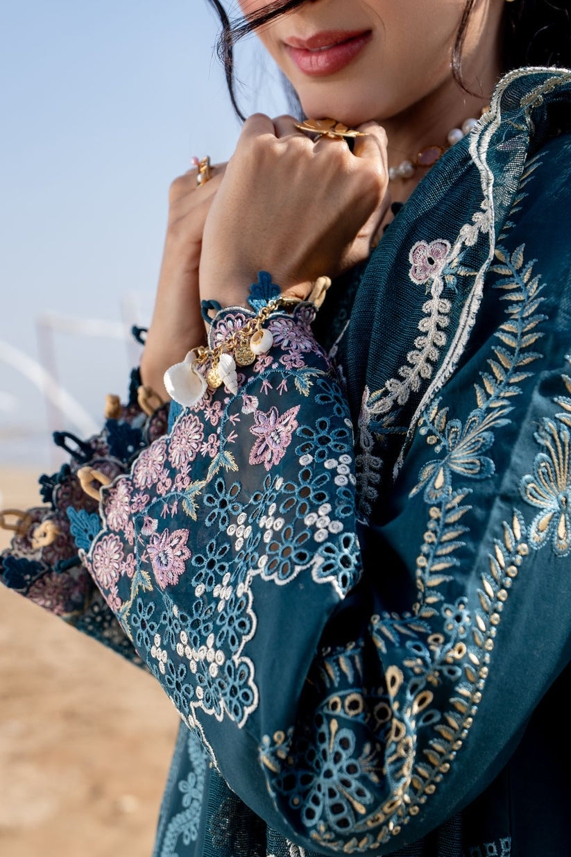 Aabyaan | Saagar Luxury Lawn 25 | ISHANA (AS-06) by Aabyaan - Designer Dress - Type: Ladies Clothes - Available at Libayah - 100% Original