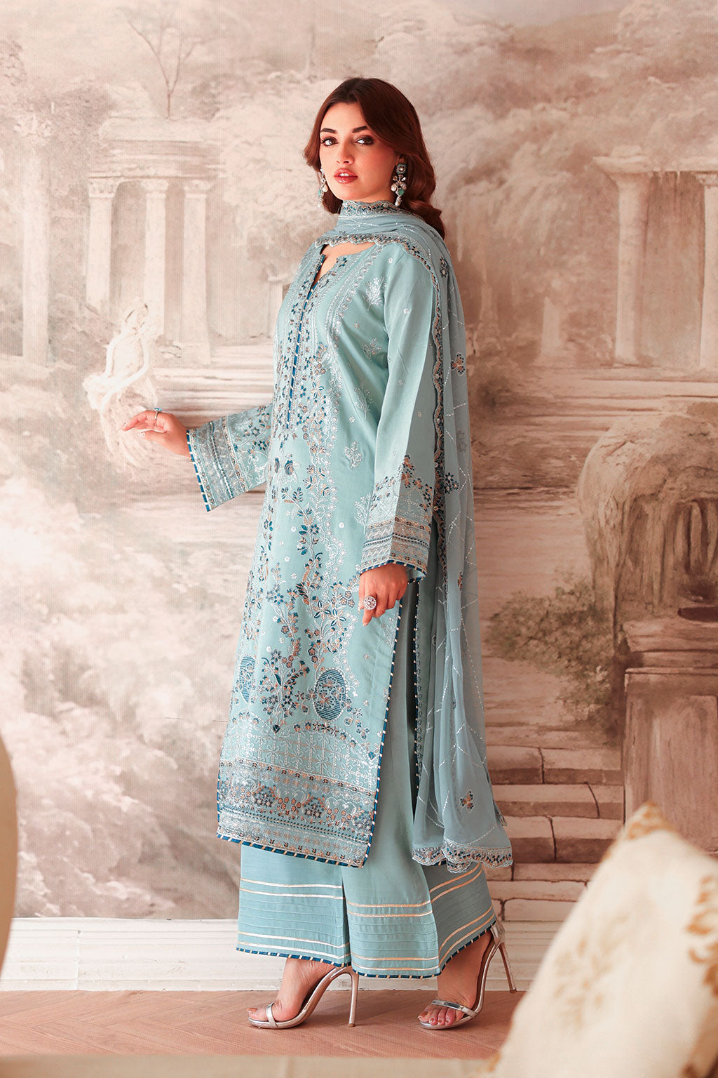 Ramsha | Aangan Luxury Raw silk | AA-204 by Ramsha - Designer Dress  - Type : Ladies Clothes - Available at Libayah - 100% Original 