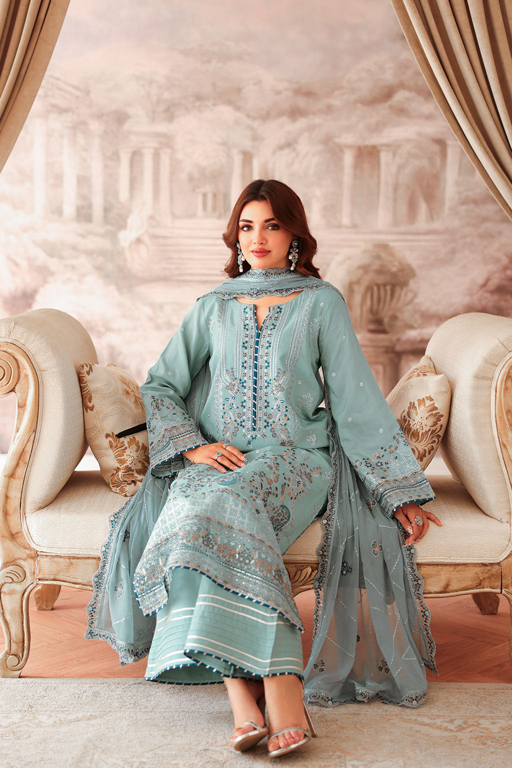 Ramsha | Aangan Luxury Raw silk | AA-204 by Ramsha - Designer Dress  - Type : Ladies Clothes - Available at Libayah - 100% Original 