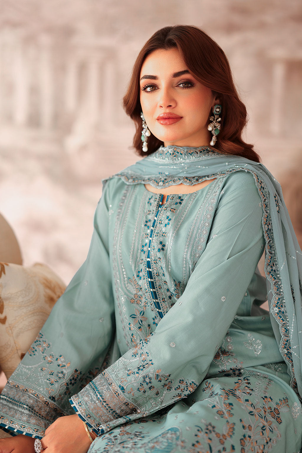 Ramsha | Aangan Luxury Raw silk | AA-204 by Ramsha - Designer Dress  - Type : Ladies Clothes - Available at Libayah - 100% Original 