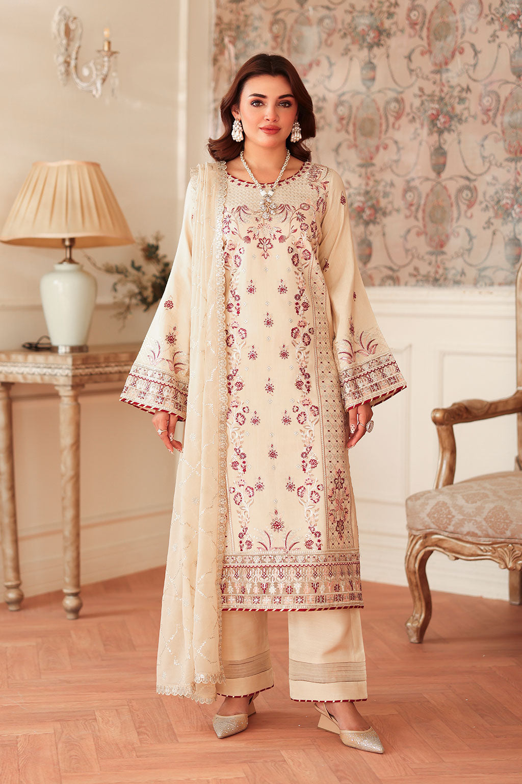 Ramsha | Aangan Luxury Raw silk | AA-207 by Ramsha - Designer Dress - Type : Ladies Clothes - Available at Libayah - 100% Original 