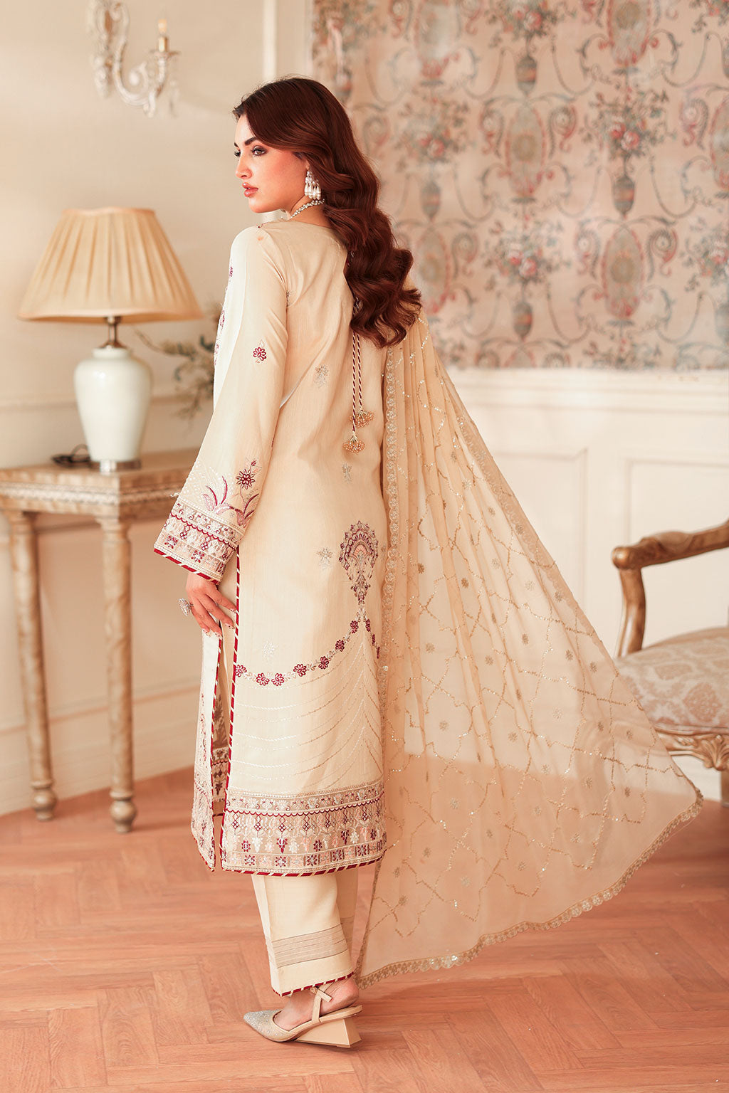 Ramsha | Aangan Luxury Raw silk | AA-207 by Ramsha - Designer Dress - Type : Ladies Clothes - Available at Libayah - 100% Original 