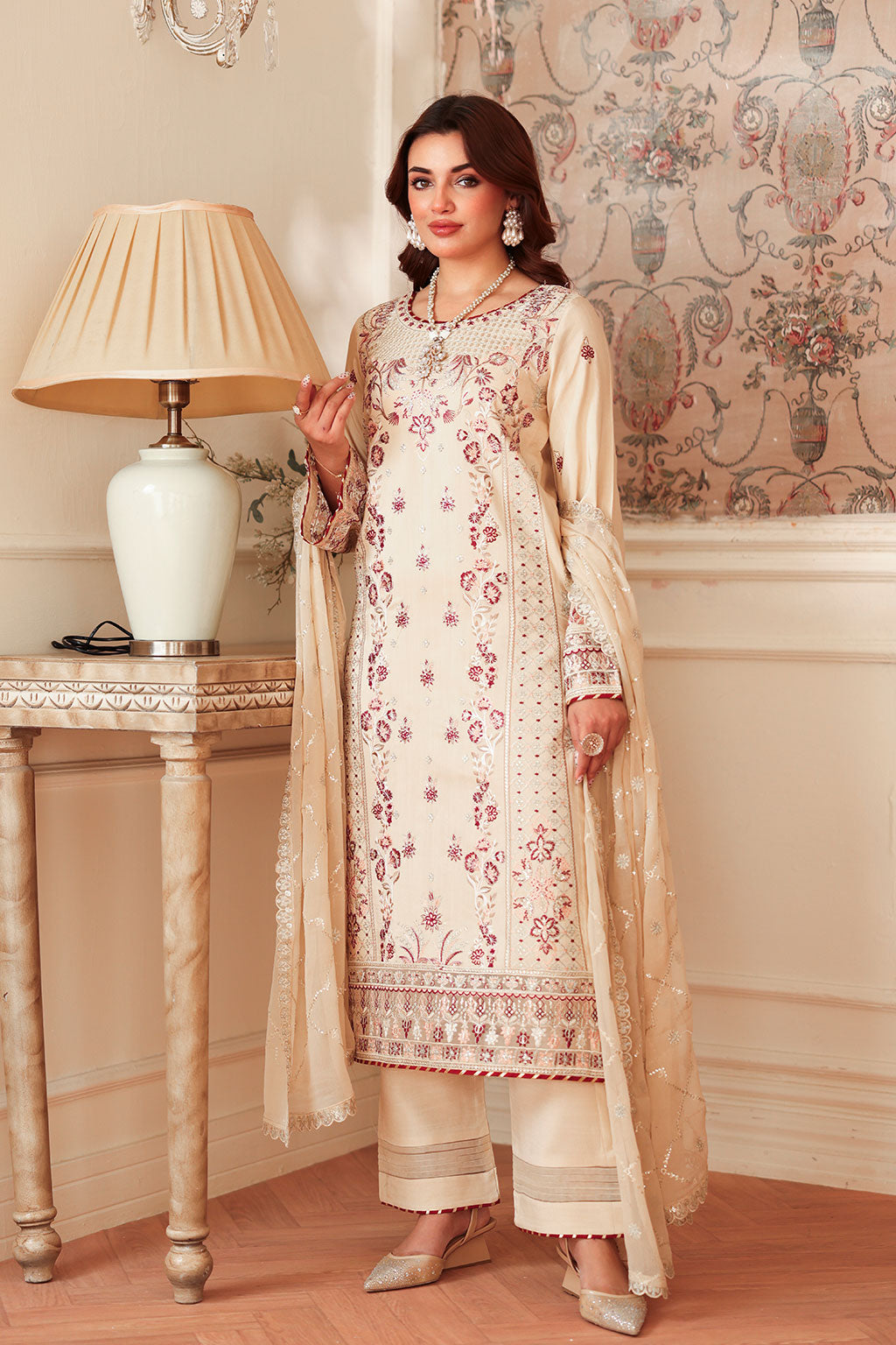 Ramsha | Aangan Luxury Raw silk | AA-207 by Ramsha - Designer Dress - Type : Ladies Clothes - Available at Libayah - 100% Original 