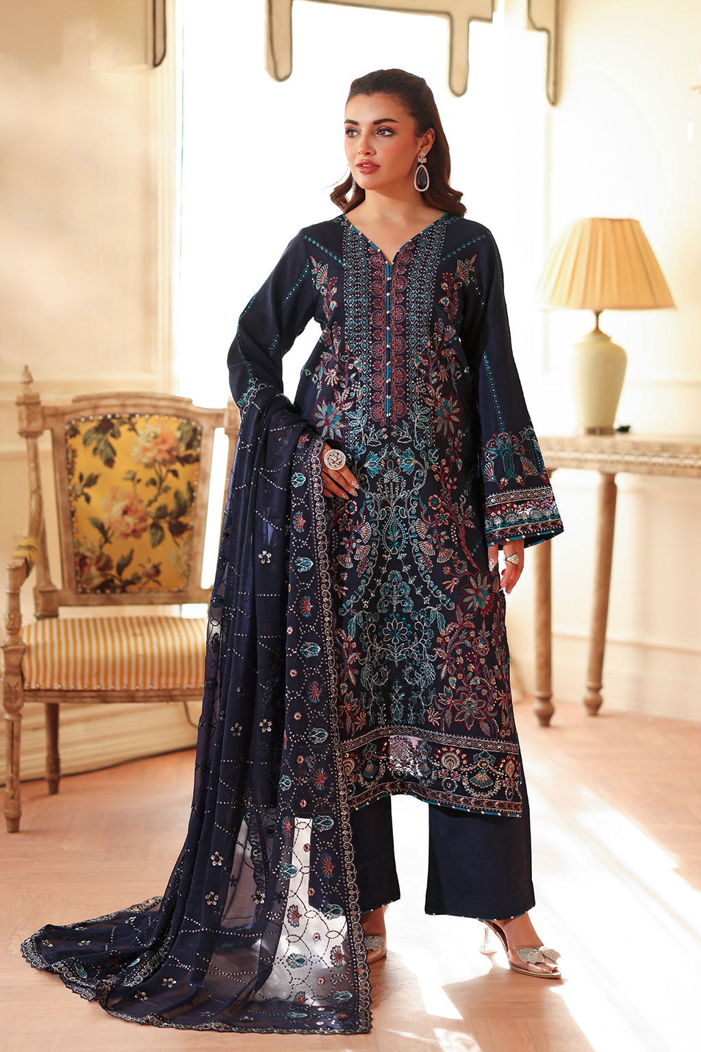 Ramsha | Aangan Luxury Raw silk | AA-201 by Ramsha - Designer Dress  - Type : Ladies Clothes - Available at Libayah - 100% Original 