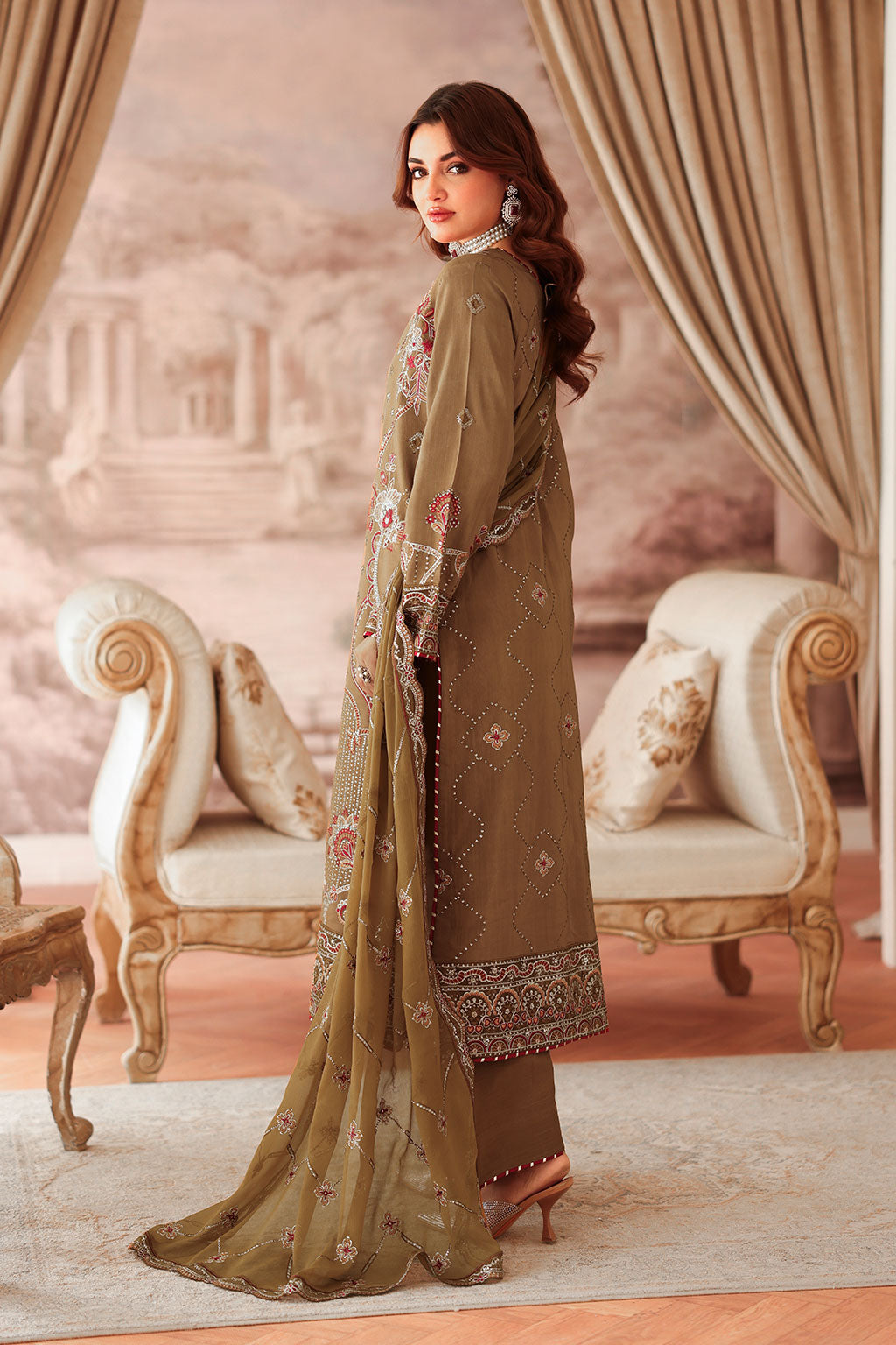 Ramsha | Aangan Luxury Raw silk | AA-210 by Ramsha - Designer Dress - Type : Ladies Clothes - Available at Libayah - 100% Original 
