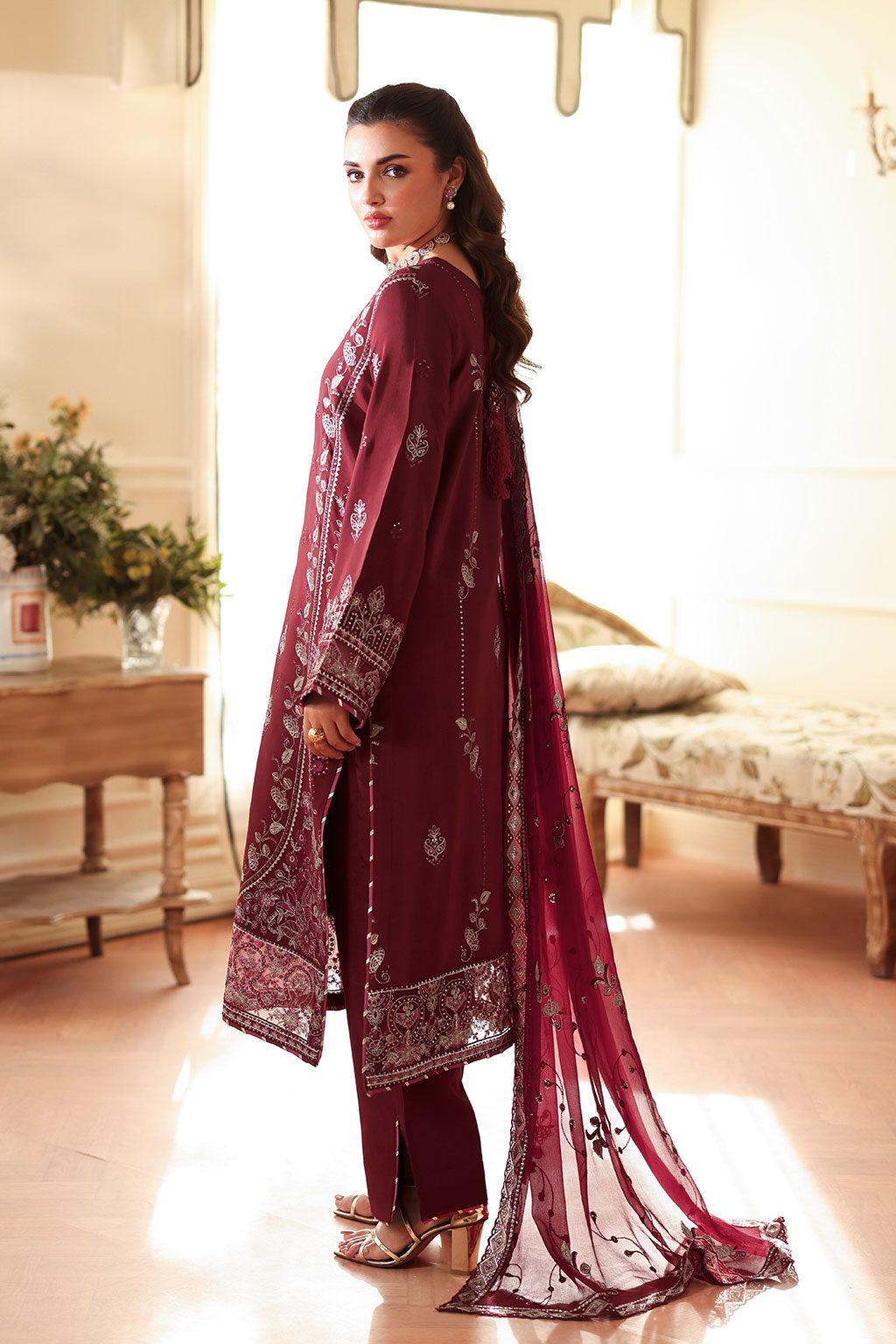 Ramsha | Aangan Luxury Raw silk | AA-203 by Ramsha - Designer Dress  - Type : Ladies Clothes - Available at Libayah - 100% Original 