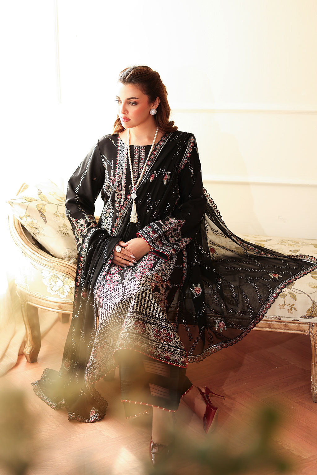 Ramsha | Aangan Luxury Raw silk | AA-206 by Ramsha - Designer Dress - Type : Ladies Clothes - Available at Libayah - 100% Original 