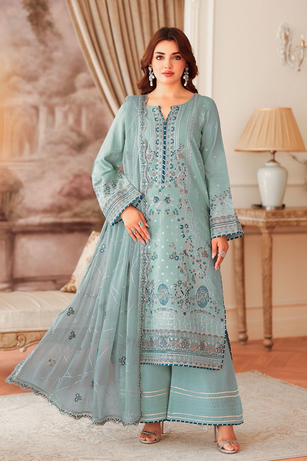 Ramsha | Aangan Luxury Raw silk | AA-204 by Ramsha - Designer Dress  - Type : Ladies Clothes - Available at Libayah - 100% Original 
