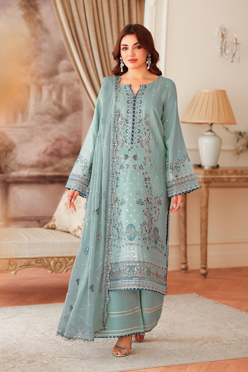 Ramsha | Aangan Luxury Raw silk | AA-204 by Ramsha - Designer Dress  - Type : Ladies Clothes - Available at Libayah - 100% Original 