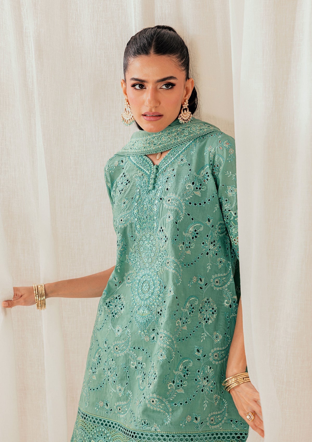 Aik Atelier | Lawn 26 | Look B2603A by Aik Atelier - Designer Dress  - Type : Ladies Clothes - Available at Libayah - 100% Original 
