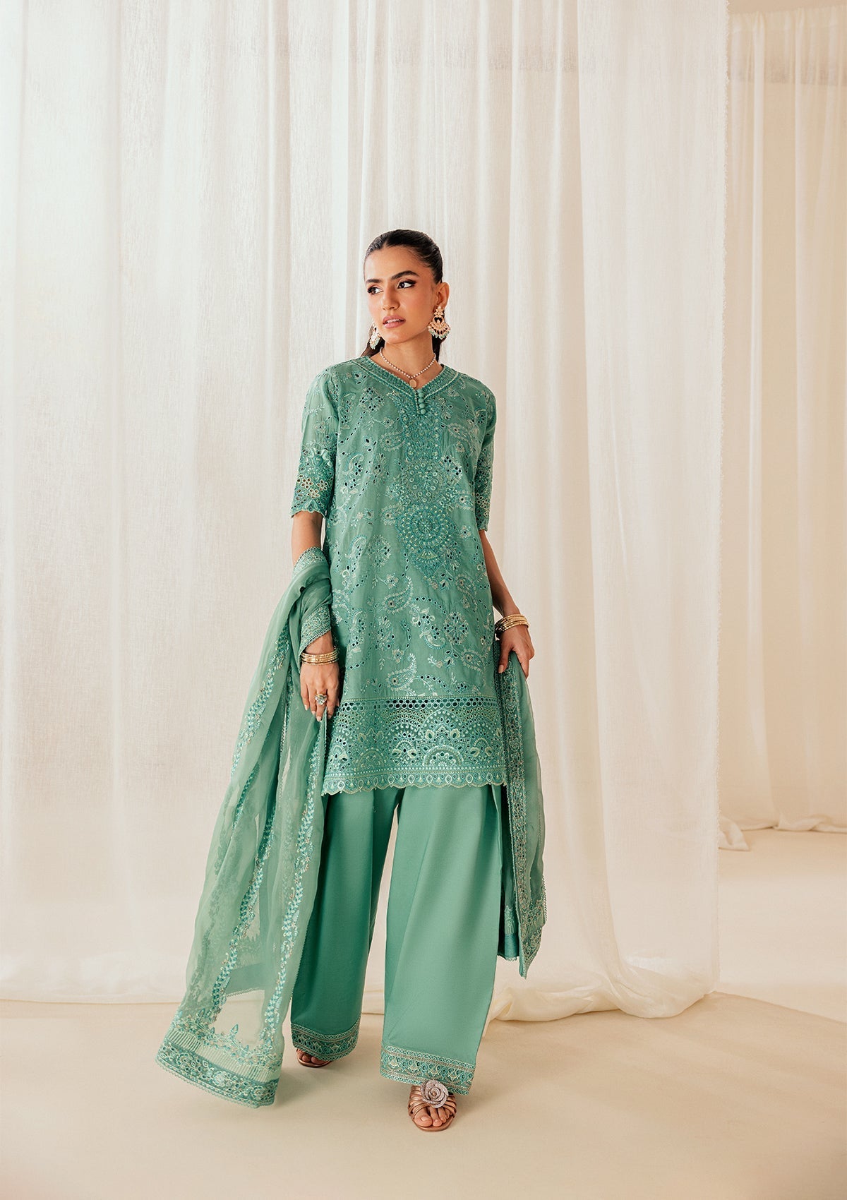 Aik Atelier | Lawn 26 | Look B2603A by Aik Atelier - Designer Dress  - Type : Ladies Clothes - Available at Libayah - 100% Original 