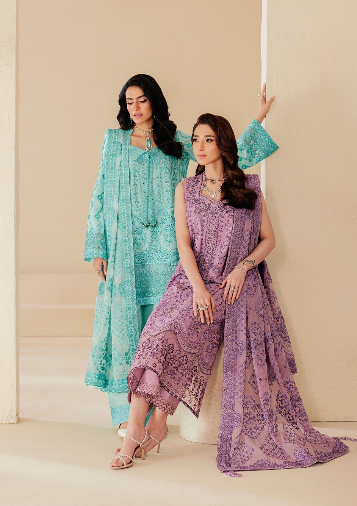 Aik Atelier | Lawn 26 | Look B2605A by Aik Atelier - Designer Dress  - Type : Ladies Clothes - Available at Libayah - 100% Original 