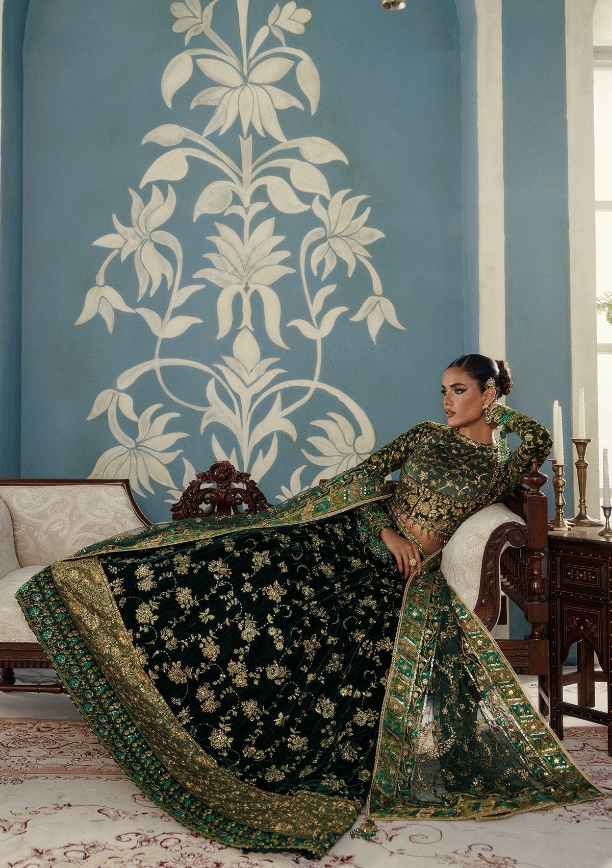 LOOK 02 – authentic Pakistani formal dress from the Aik Atelier Udaipur Velvet 25 collection for women in the UK.