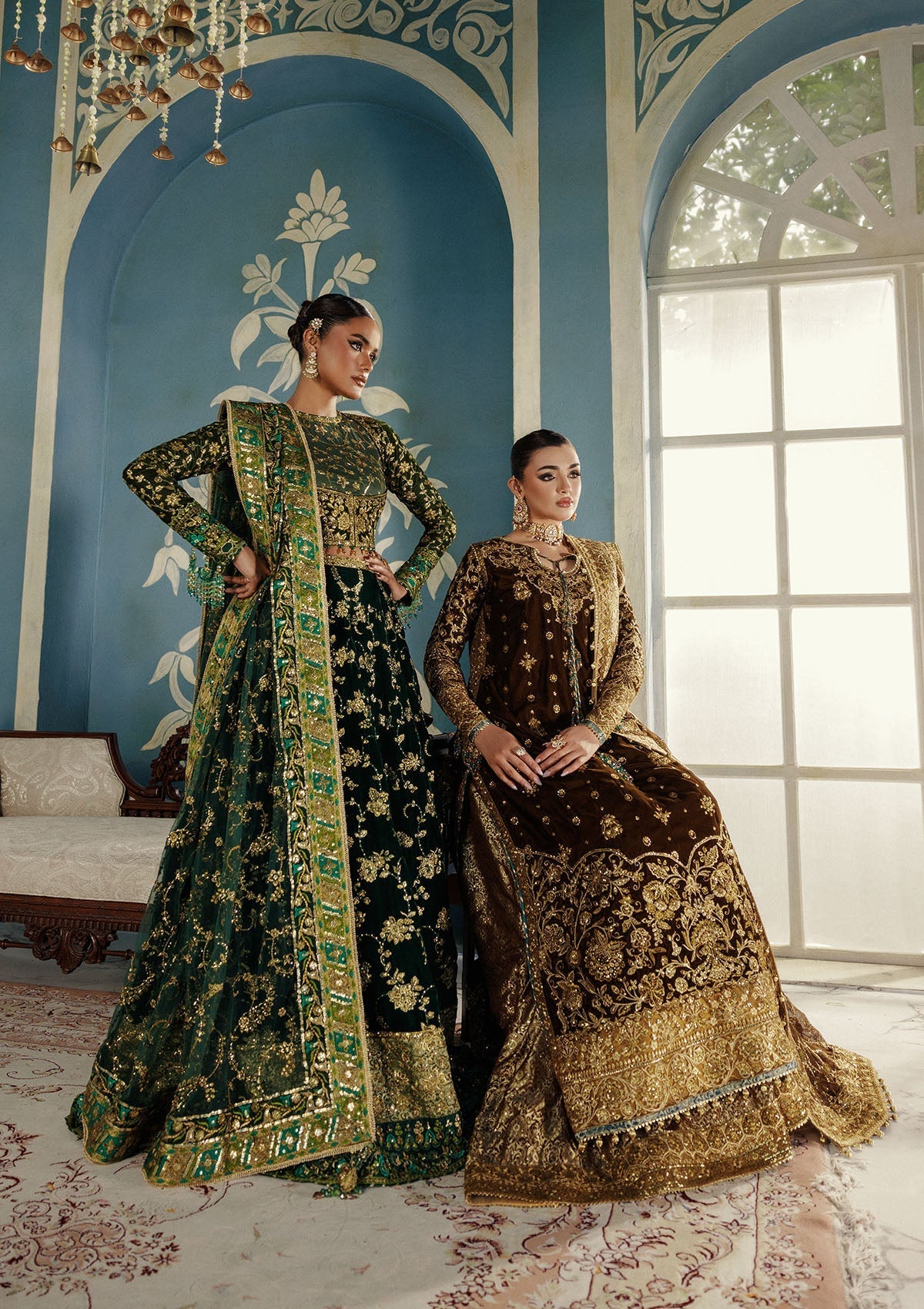 LOOK 02 – authentic Pakistani formal dress from the Aik Atelier Udaipur Velvet 25 collection for women in the UK.