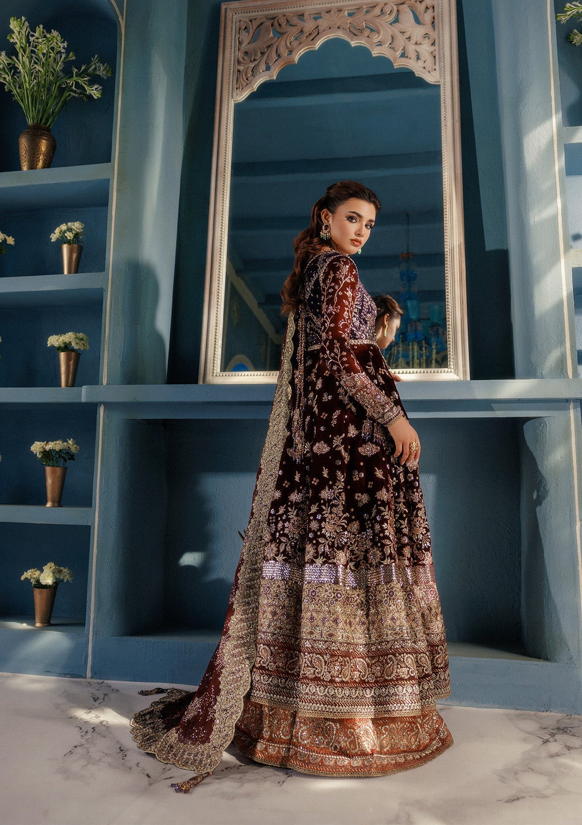 LOOK 03 – authentic Pakistani formal dress from the Aik Atelier Udaipur Velvet 25 collection for women in the UK.
