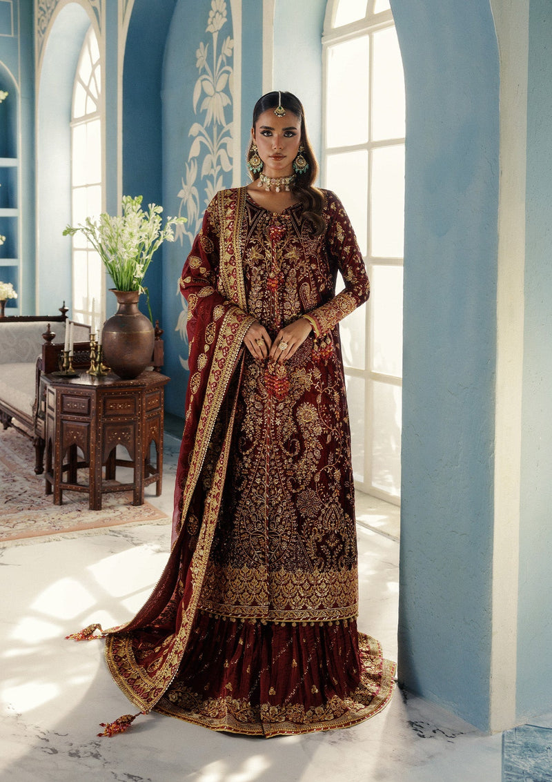 LOOK 05 – authentic Pakistani formal dress from the Aik Atelier Udaipur Velvet 25 collection for women in the UK.