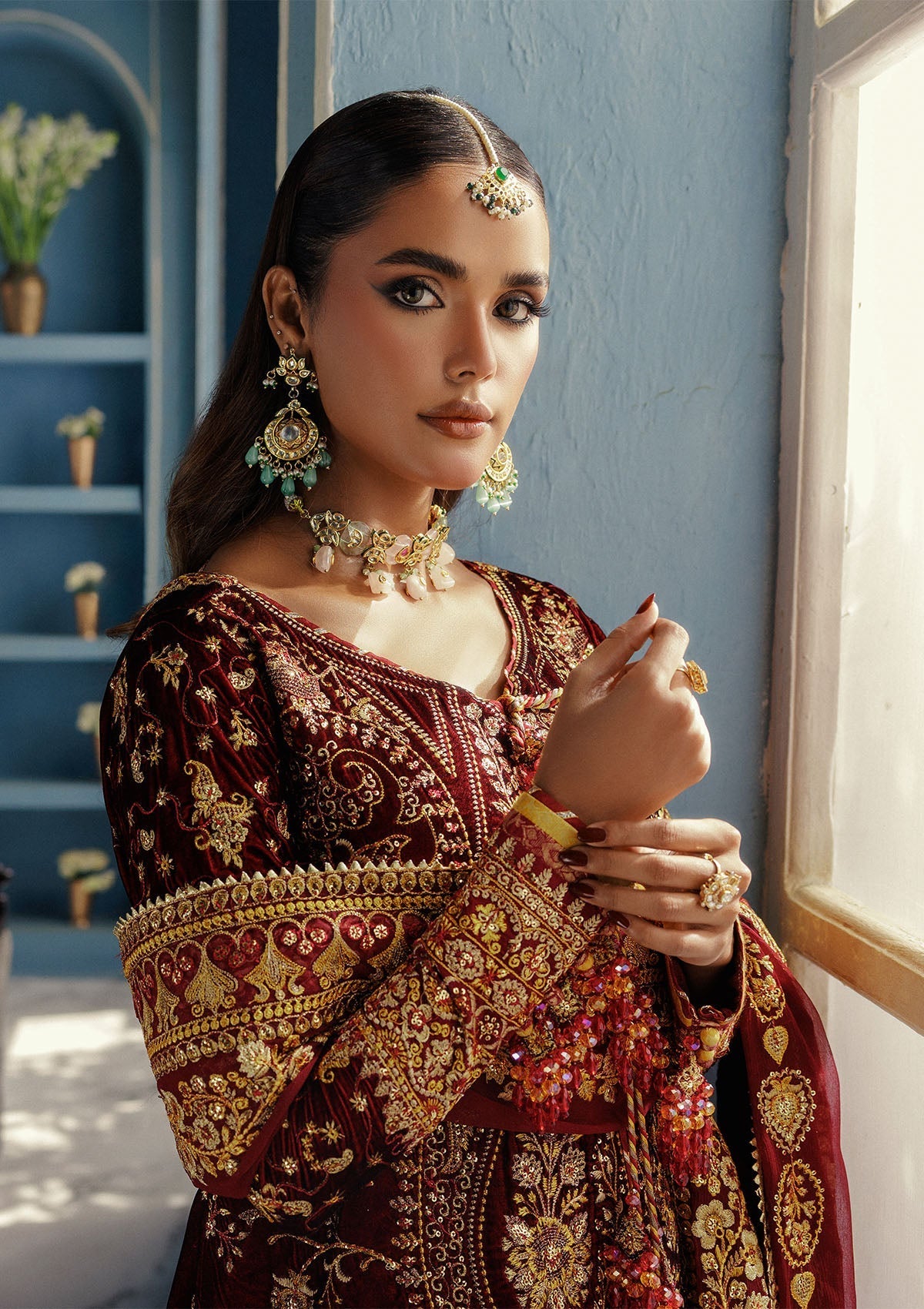 LOOK 05 – authentic Pakistani formal dress from the Aik Atelier Udaipur Velvet 25 collection for women in the UK.