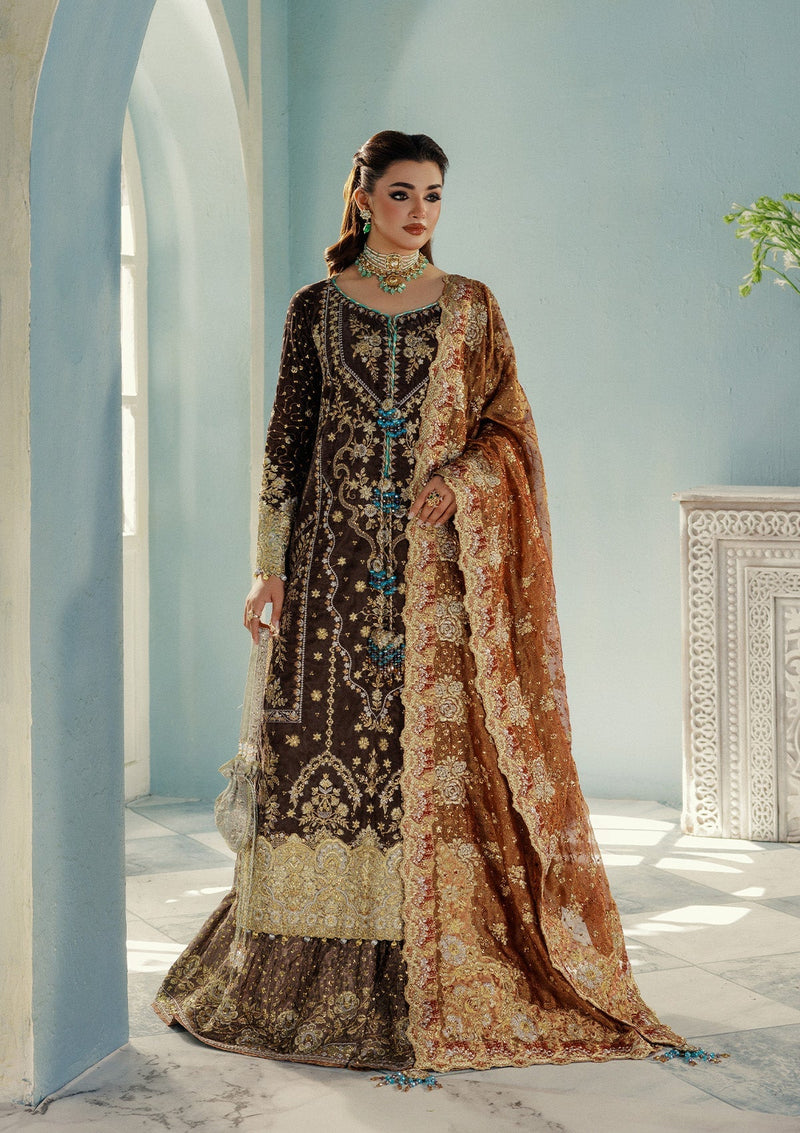 LOOK 07 – authentic Pakistani formal dress from the Aik Atelier Udaipur Velvet 25 collection for women in the UK.
