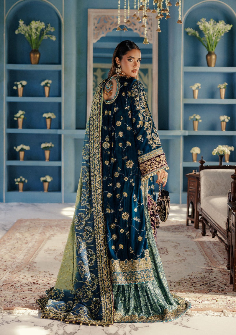 LOOK 08 – authentic Pakistani formal dress from the Aik Atelier Udaipur Velvet 25 collection for women in the UK.