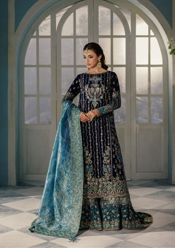 LOOK 10 – authentic Pakistani formal dress from the Aik Atelier Udaipur Velvet 25 collection for women in the UK.