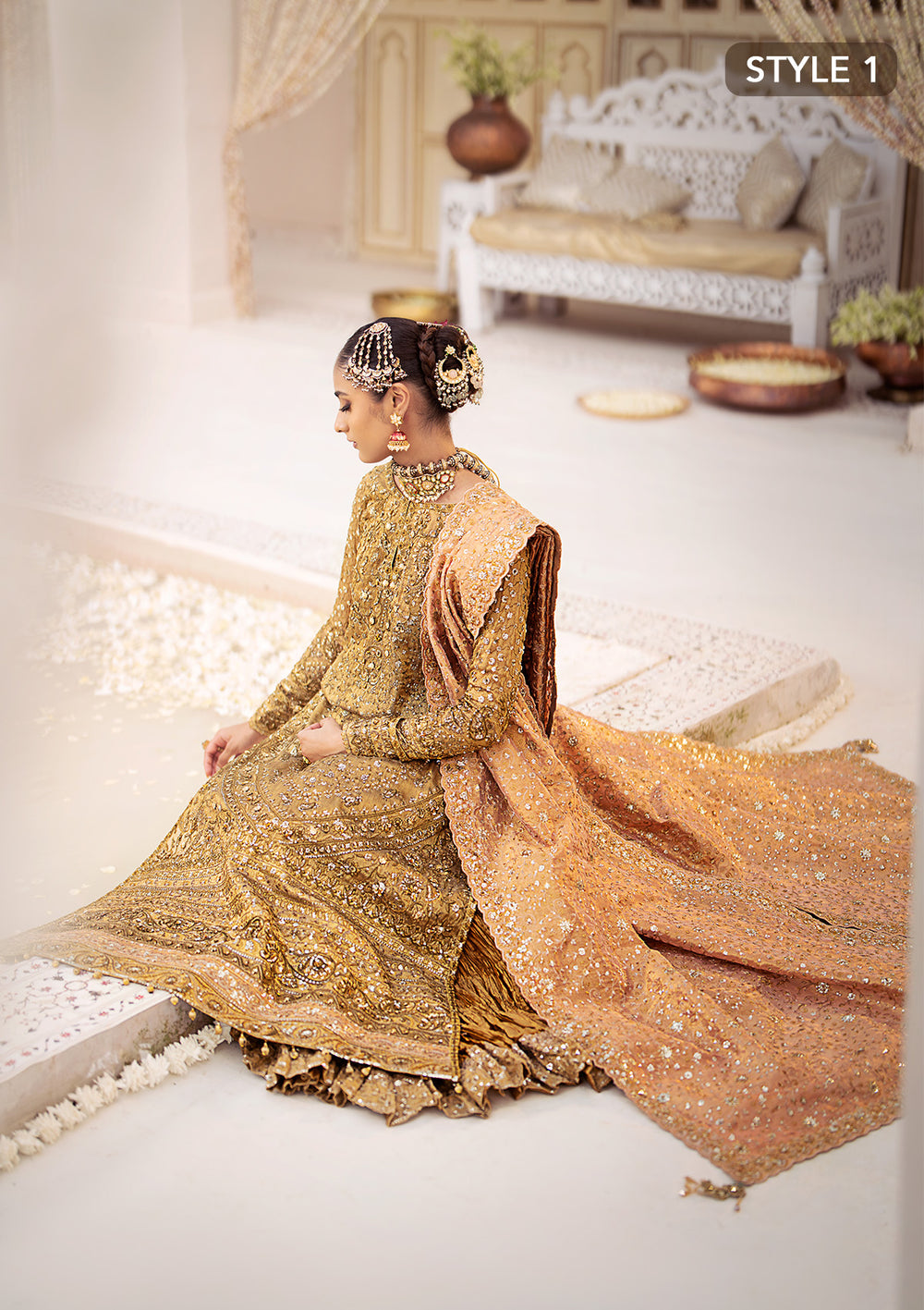 Buy Aik Atelier | Wedding Festive 24 | LOOK 02 - Designer Dress - Type: Bridal Shawl - Available at Libayah