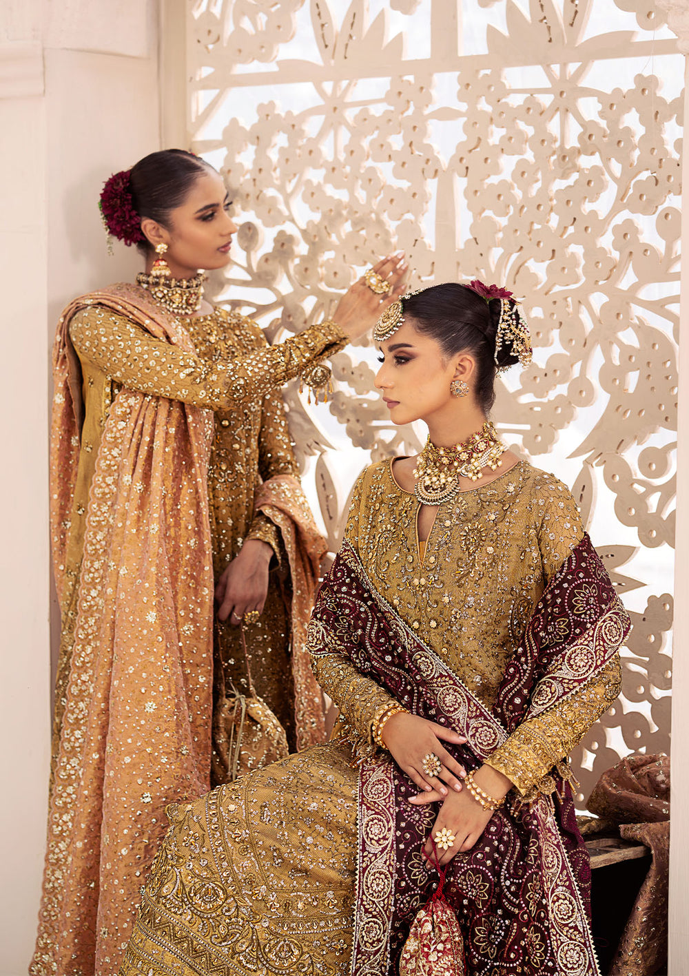 Buy Aik Atelier | Wedding Festive 24 | LOOK 02 - Designer Dress - Type: Bridal Shawl - Available at Libayah