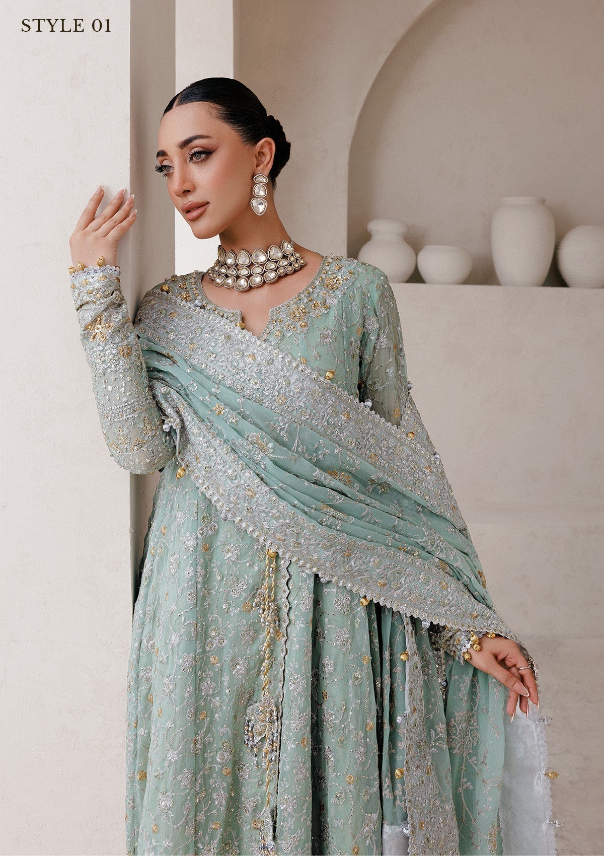 Aik Atelier | Wedding Festive 25 | WEDDING FESTIVE '25 VOL. 2 - LOOK 08 by Aik Atelier - Designer Dress  - Type : Ladies Clothes - Available at Libayah - 100% Original 