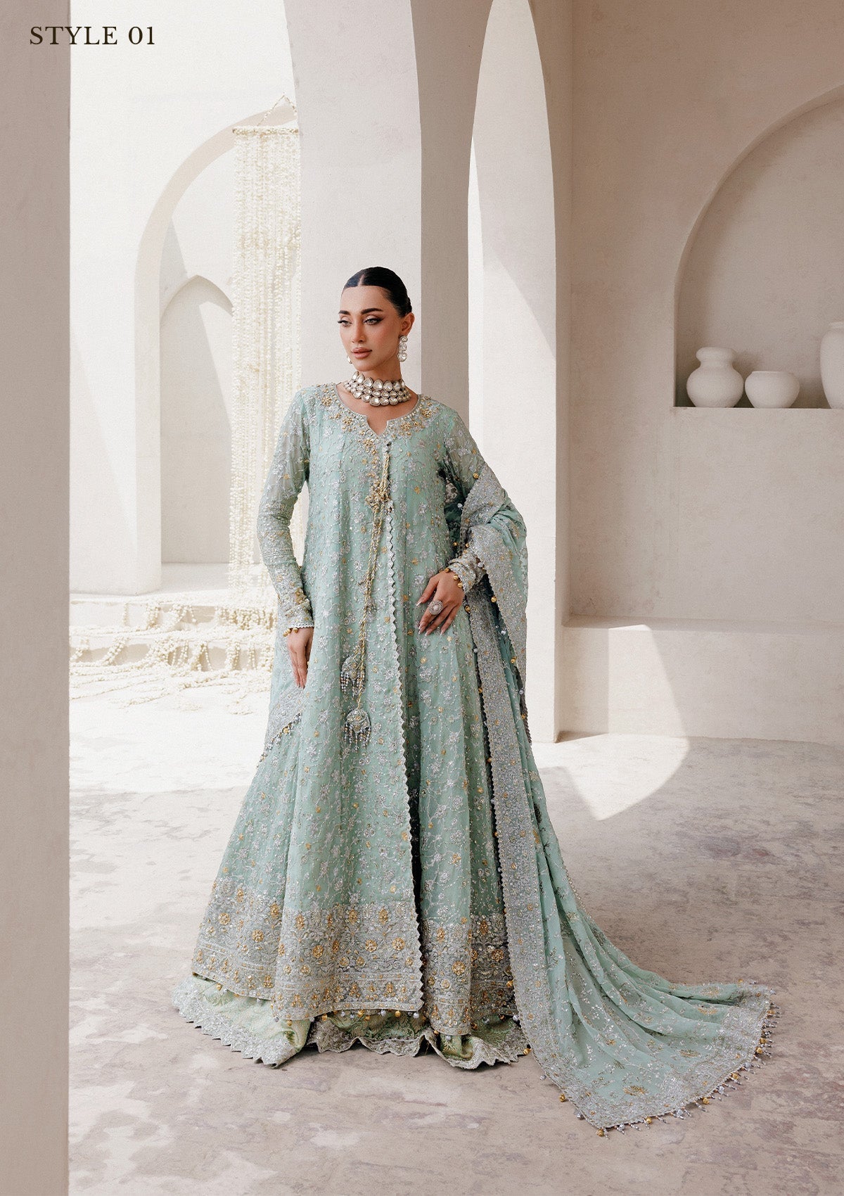 Aik Atelier | Wedding Festive 25 | WEDDING FESTIVE '25 VOL. 2 - LOOK 08 by Aik Atelier - Designer Dress  - Type : Ladies Clothes - Available at Libayah - 100% Original 