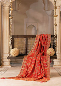 Aik Atelier | Wedding Festive 26 | CORAL MEDIUM SILK SHAWL by Aik Atelier - Designer Dress  - Type : Ladies Clothes - Available at Libayah - 100% Original 