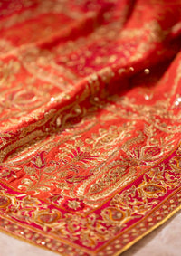 Aik Atelier | Wedding Festive 26 | CORAL MEDIUM SILK SHAWL by Aik Atelier - Designer Dress  - Type : Ladies Clothes - Available at Libayah - 100% Original 
