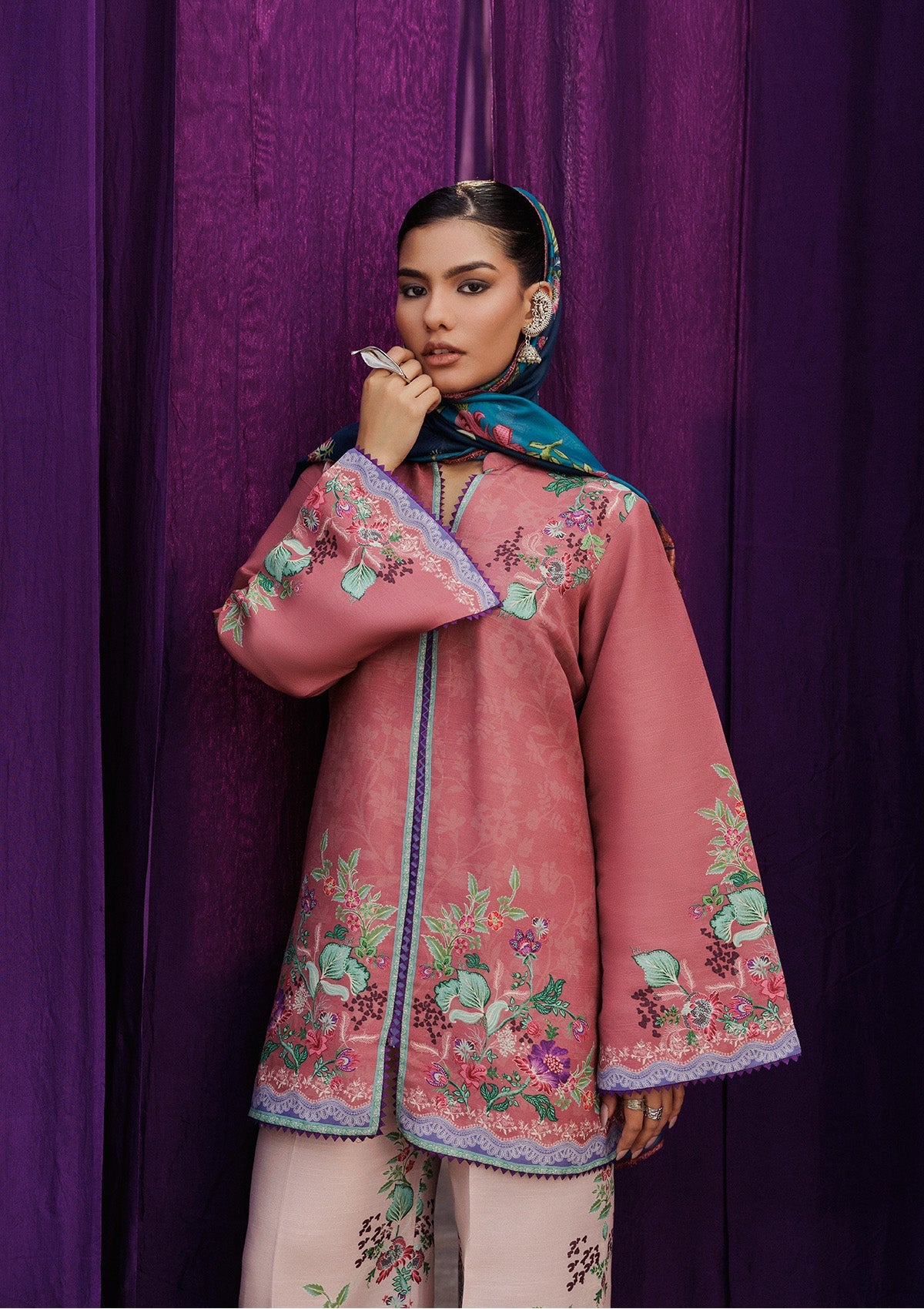Aik Atelier | Roz Khaddar | AIK ROZ '25 D2 - LOOK 02 by Aik Atelier - Designer Dress  - Type : Ladies Clothes - Available at Libayah - 100% Original 