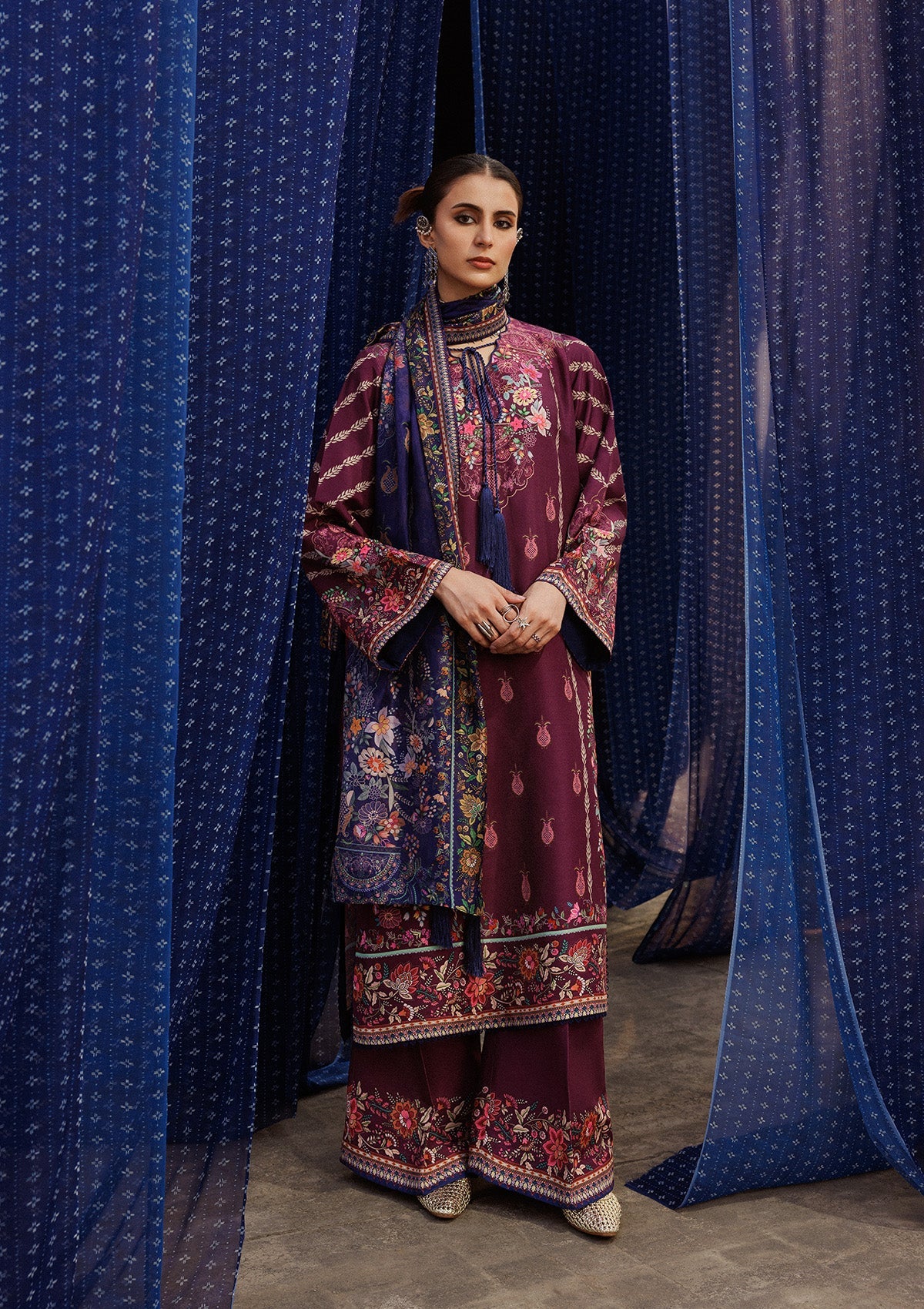 Aik Atelier | Roz Khaddar | AIK ROZ '25 D2 - LOOK 04 by Aik Atelier - Designer Dress  - Type : Ladies Clothes - Available at Libayah - 100% Original 