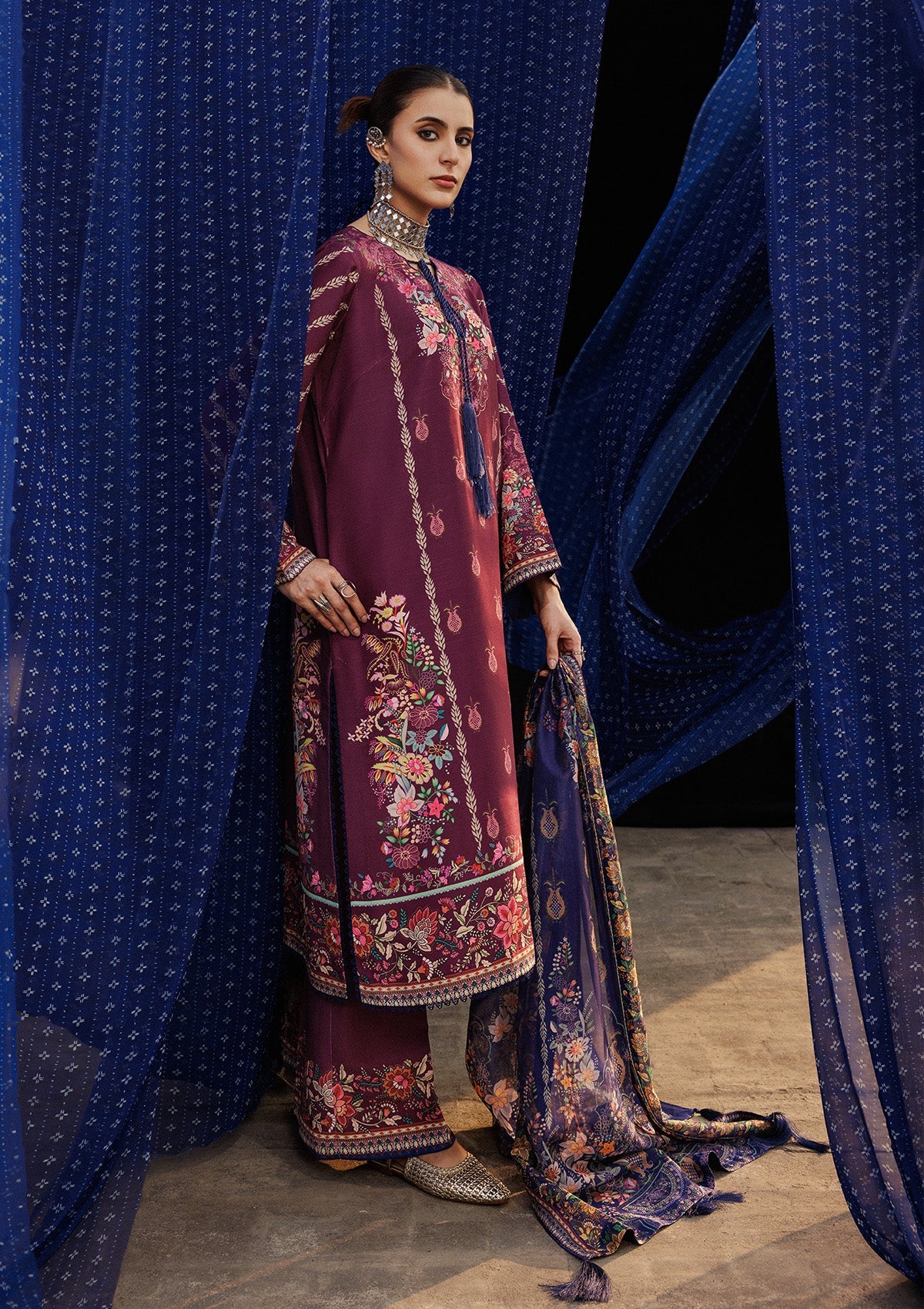 Aik Atelier | Roz Khaddar | AIK ROZ '25 D2 - LOOK 04 by Aik Atelier - Designer Dress  - Type : Ladies Clothes - Available at Libayah - 100% Original 