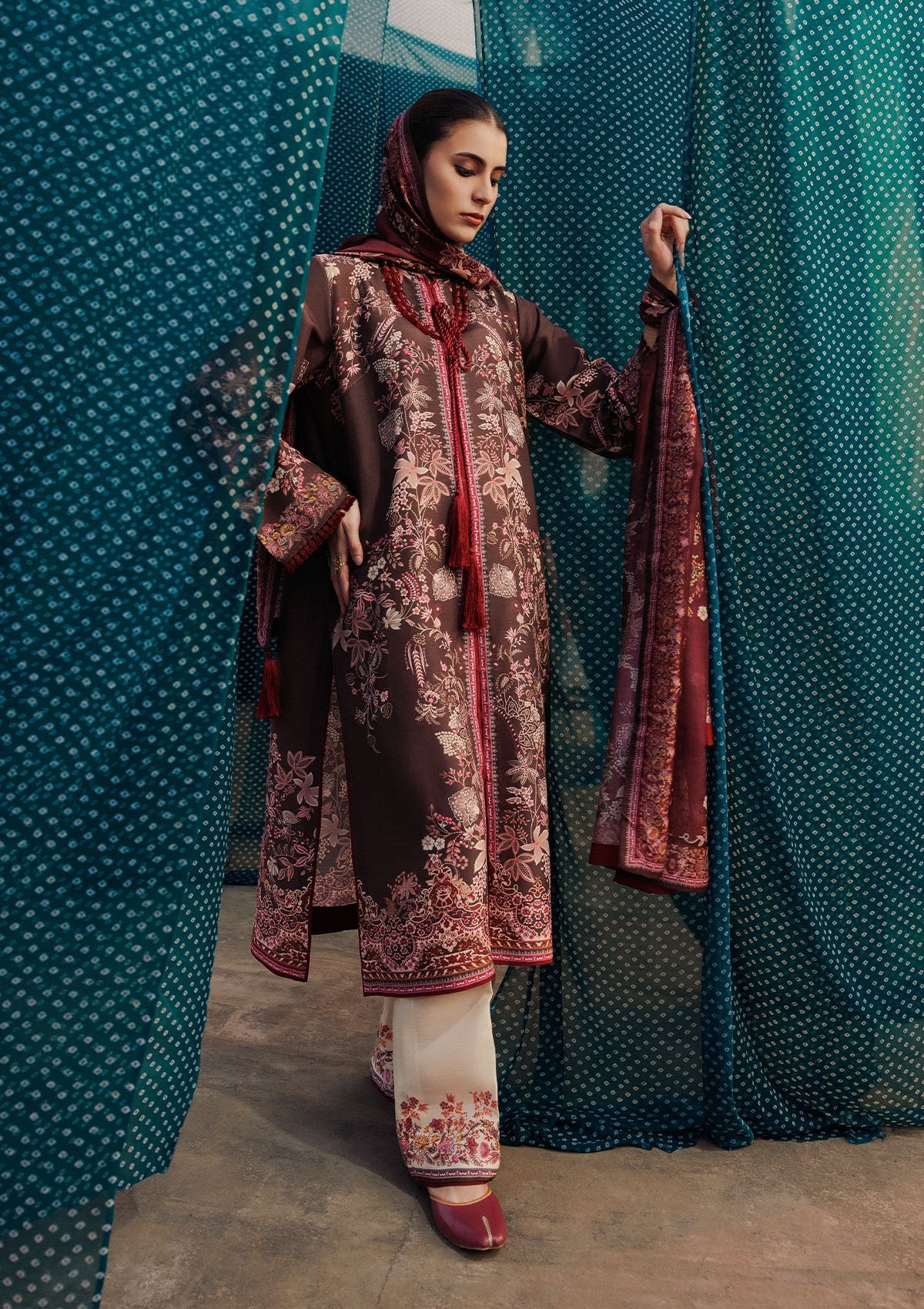 Aik Atelier | Roz Khaddar | AIK ROZ '25 D2 - LOOK 05 by Aik Atelier - Designer Dress  - Type : Ladies Clothes - Available at Libayah - 100% Original 