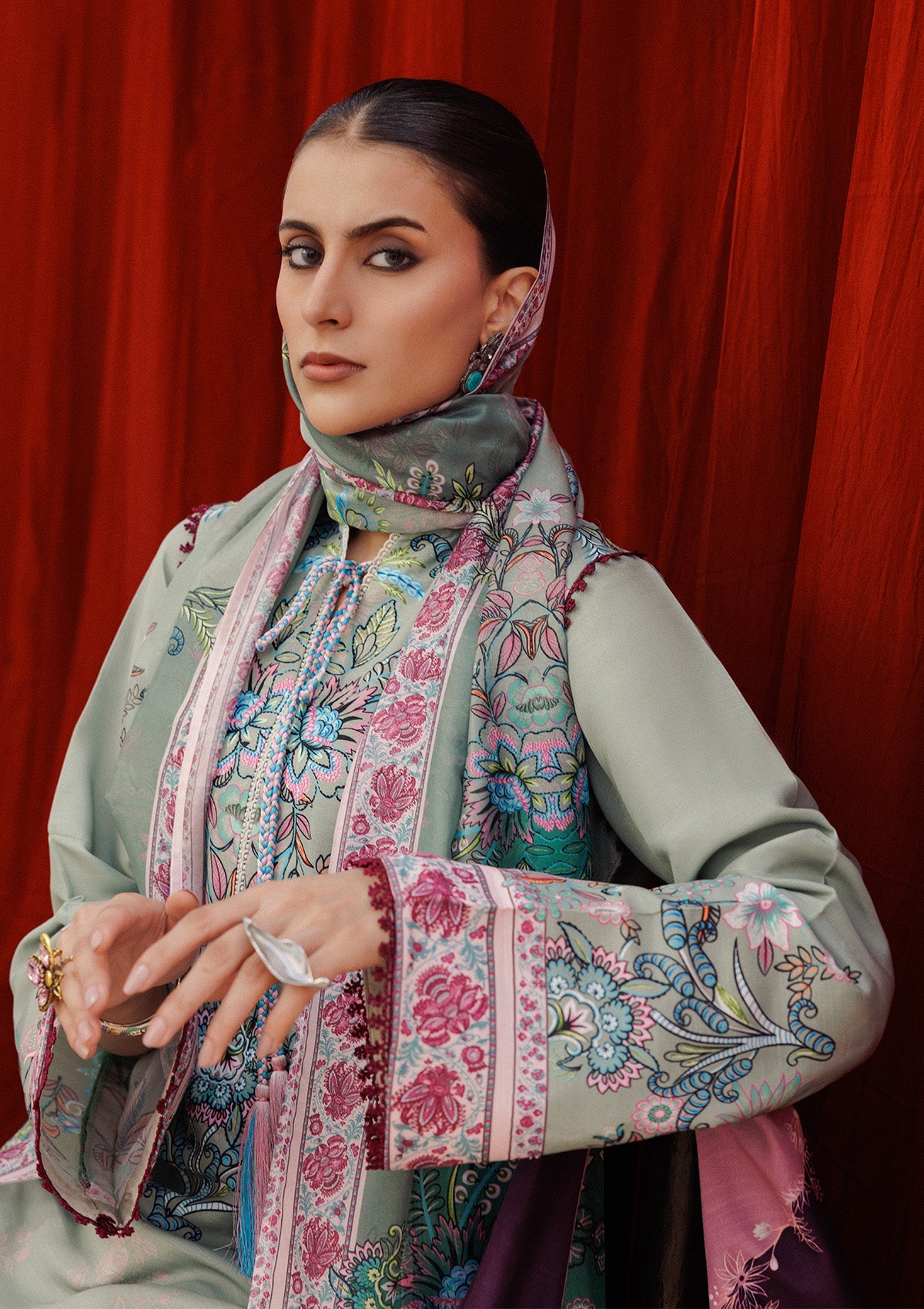 Aik Atelier | Roz Khaddar | AIK ROZ '25 D2 - LOOK 06 by Aik Atelier - Designer Dress  - Type : Ladies Clothes - Available at Libayah - 100% Original 