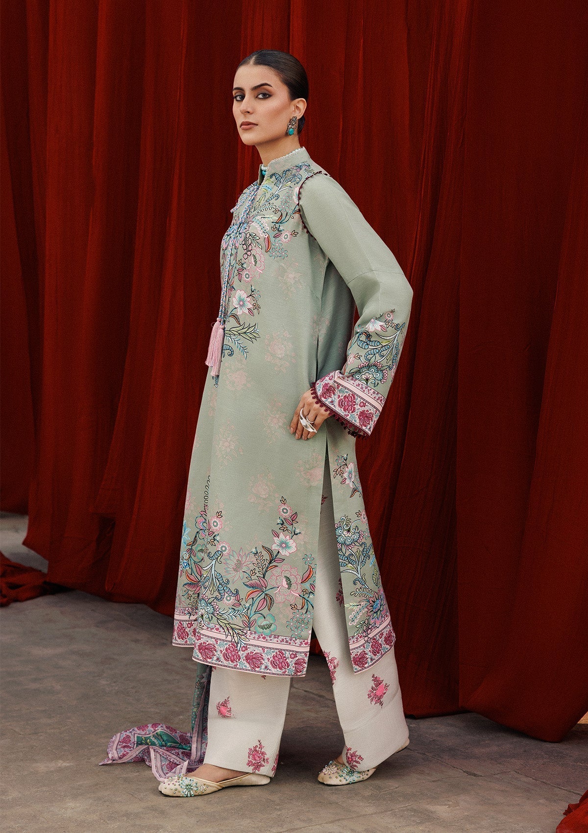 Aik Atelier | Roz Khaddar | AIK ROZ '25 D2 - LOOK 06 by Aik Atelier - Designer Dress  - Type : Ladies Clothes - Available at Libayah - 100% Original 