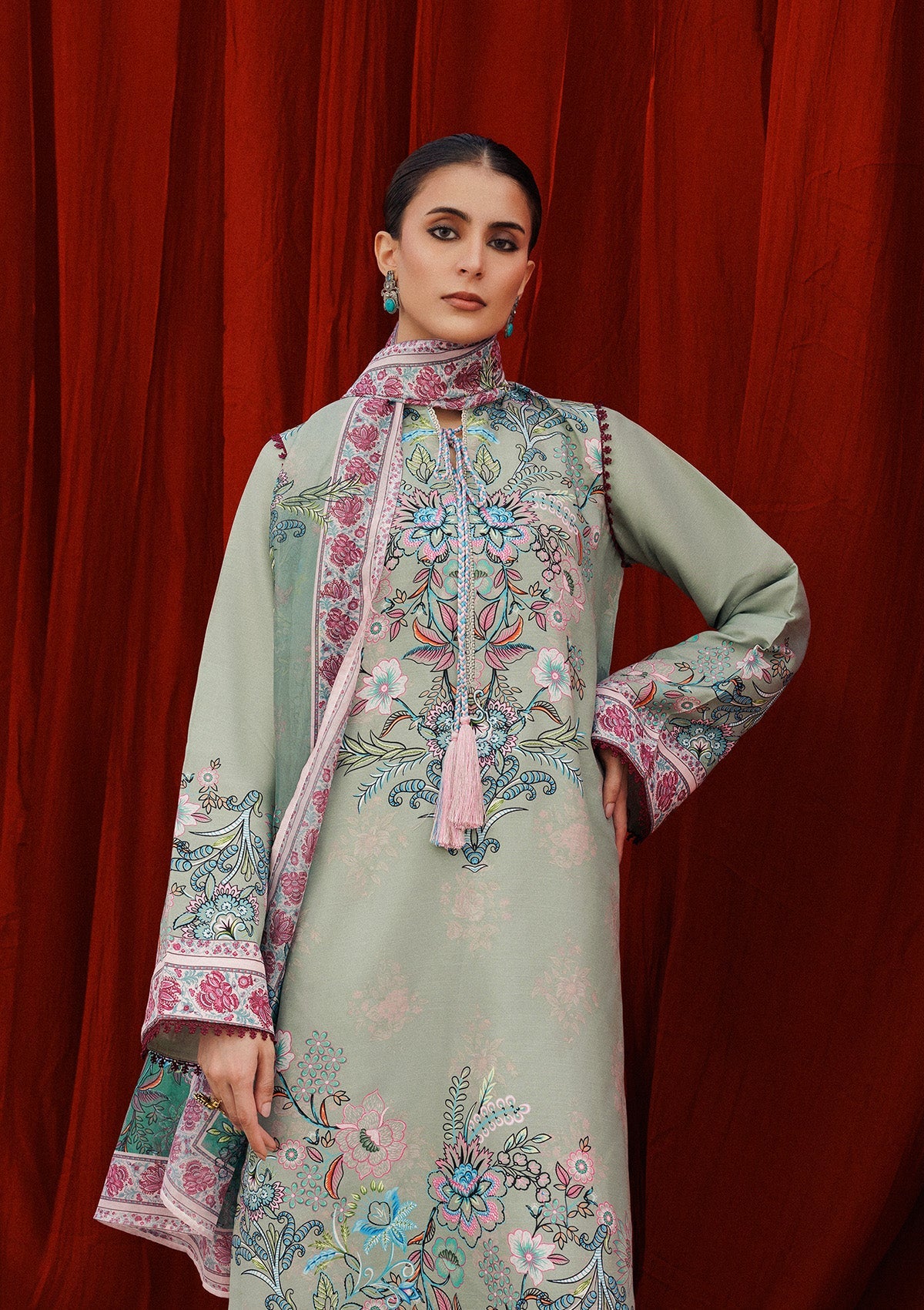 Aik Atelier | Roz Khaddar | AIK ROZ '25 D2 - LOOK 06 by Aik Atelier - Designer Dress  - Type : Ladies Clothes - Available at Libayah - 100% Original 